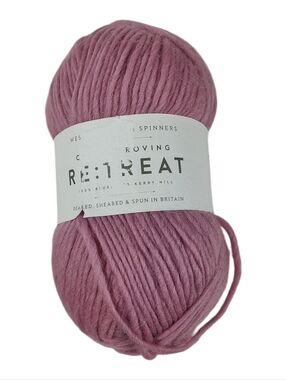 West Yorkshire Spinners Dusty Pink Chunky Roving Yarn 100% Bluefaced Kerry Hill